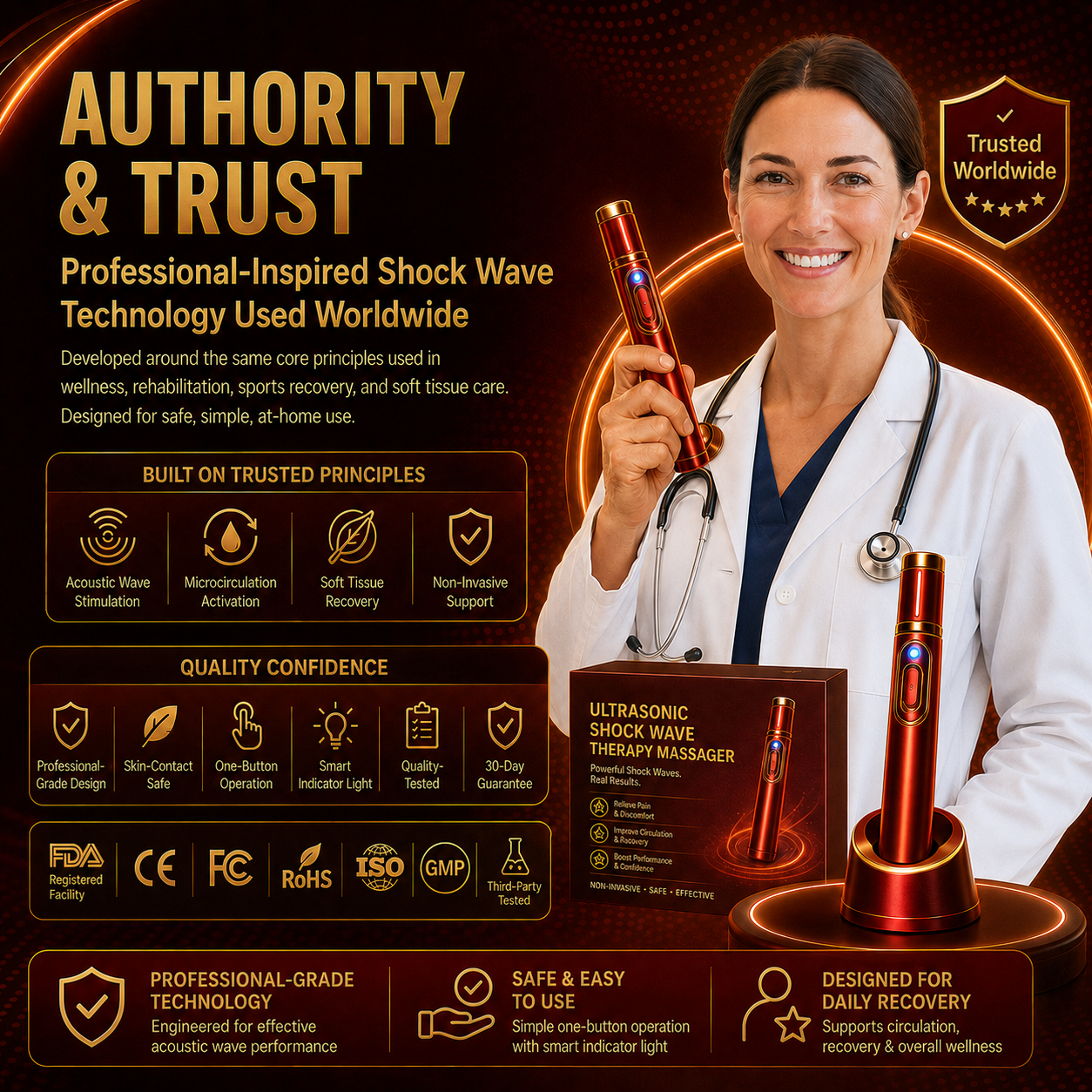 Advanced Acoustic Shockwave Therapy restores penile tissue health to enhance rise rigidity⬆️, stamina, and male performance confidence, relieving muscle pain, joint stiffness, tendon discomfort