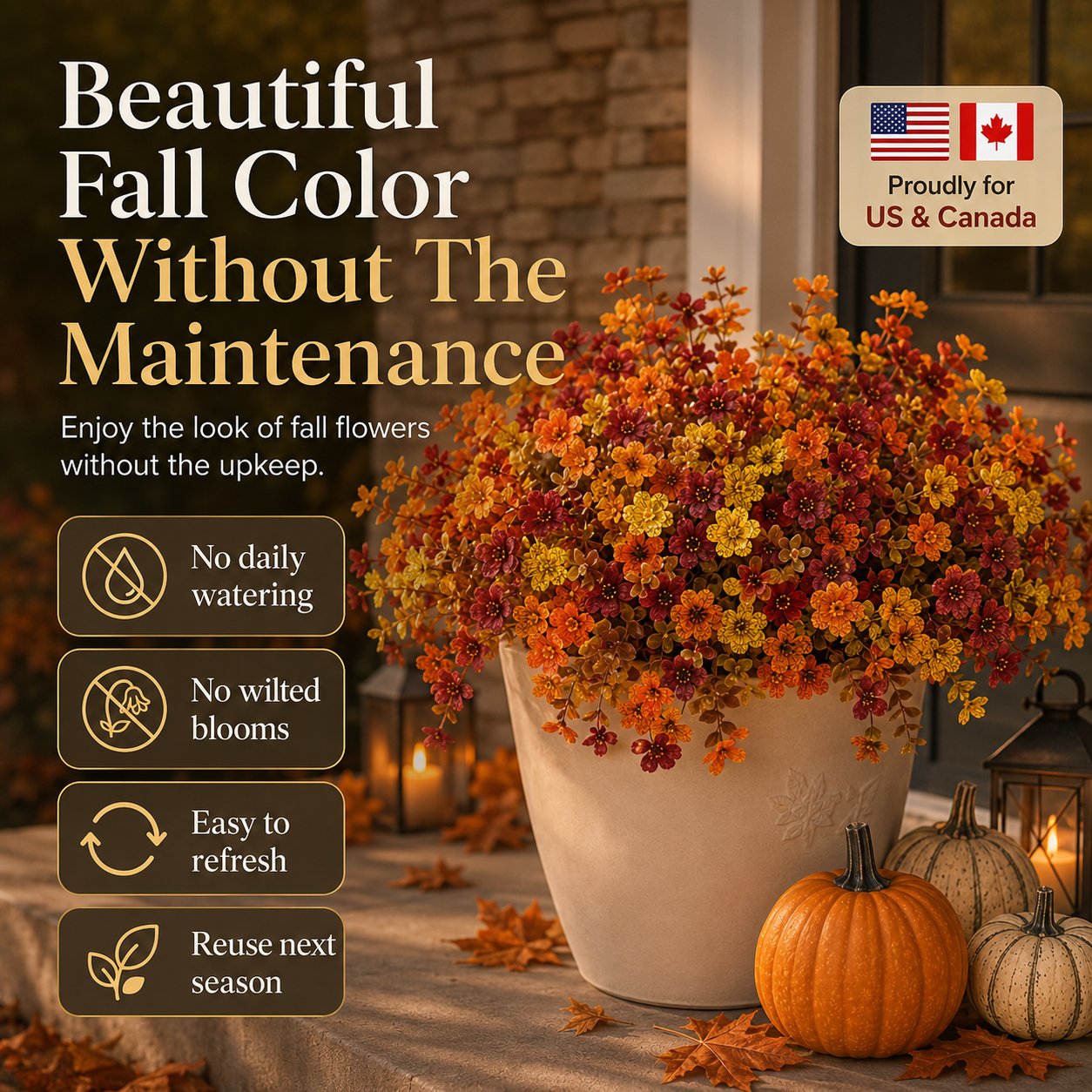 🎃 Halloween Early Bird Sale | 49% OFF🍂 Fall Porch Faux Flower Bundles